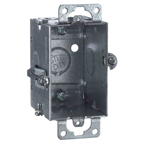 steel city 3.5-cu in 1-gang metal adjustable wall electrical box|metal boxes for sale.